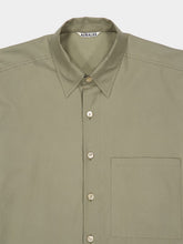 Auralee Olive Washed Finx Twill Shirt