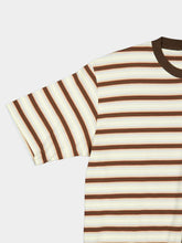 Auralee Brown Gradient Stripe T-Shirt