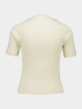 Auralee Ivory Organic Cotton Fine Rib T-Shirt