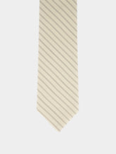 Auralee Ivory Stripe Wool Tie