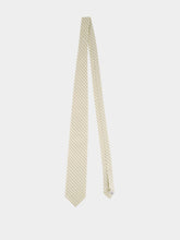 Auralee Ivory Stripe Wool Tie