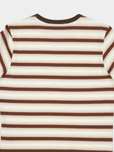 Auralee Fade Brown Stripe Gradient Stripe Jersey T-Shirt