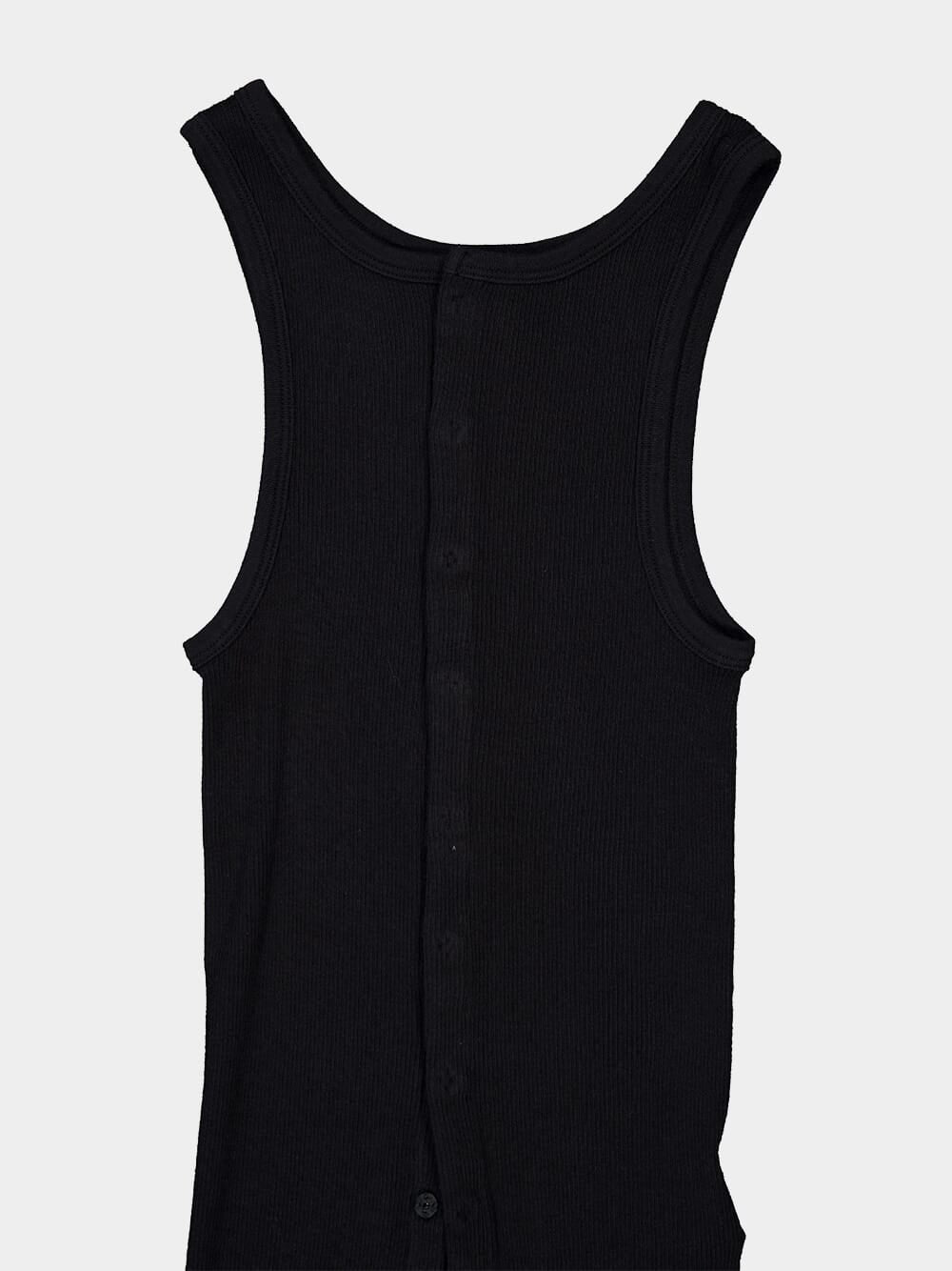Auralee Black Organic Soft Rib Tank | Fashion Clinic