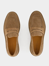 Dolce & Gabbana Hazelnut Perforated Calfskin Loafers