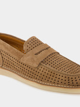 Dolce & Gabbana Hazelnut Perforated Calfskin Loafers