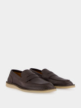 Dolce & Gabbana Brown Leather Loafers with DG Detail