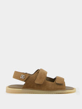 Dolce & Gabbana Brown Double Strap Suede Sandals