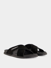 Dolce & Gabbana Black Split Leather Sandals