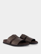 Dolce & Gabbana Ebony Flat Leather Sandals