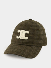 Celine CAP TRIOMPHE CHECKED FELT VIRGIN WOOL