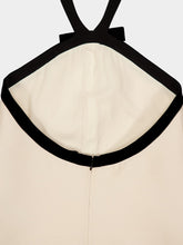 Tom Ford Ecru Mini Cocktail Dress with Halter Neck