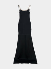 Tom Ford Black Crystal Embroidered Asymmetric Cocktail Dress