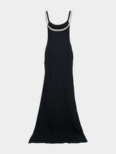 Tom Ford Black Crystal Embroidered Asymmetric Cocktail Dress