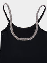 Tom Ford Black Crystal Embroidered Asymmetric Cocktail Dress