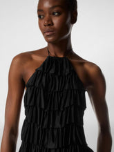 Tom Ford Black Lustrous Jersey Ruffled Cocktail Dress
