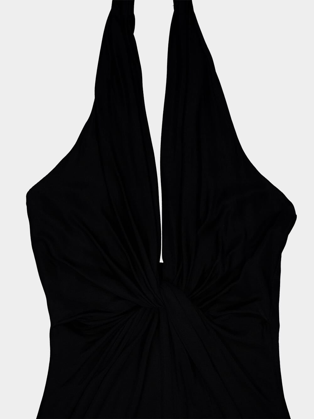 Black Halterneck Midi Dress