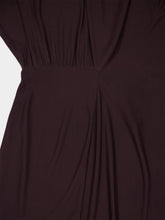 Tom Ford Brown Draped Midi Dress with Chain Detail