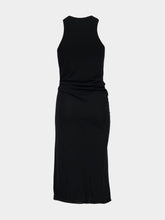 Tom Ford Black Tank Dress with Leather Buckle Detail