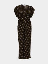 Marni Brown Polka Rhythm Silk Midi Dress