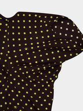 Marni Brown Polka Rhythm Silk Midi Dress