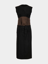Marni Black Wool Dress with Satin Waist