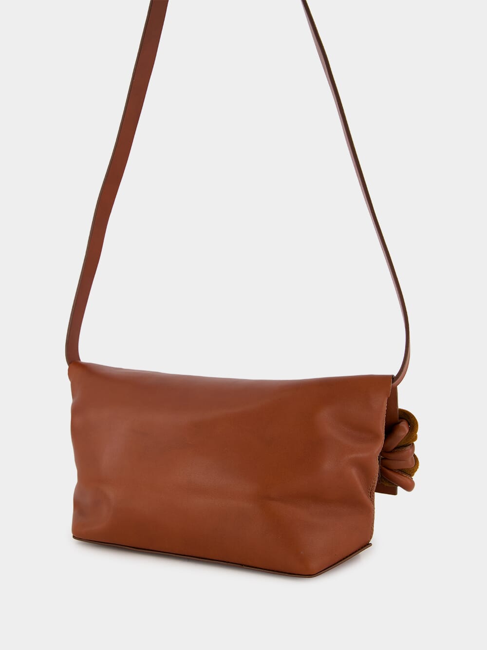 Medium Braided Leather Bag in Brown