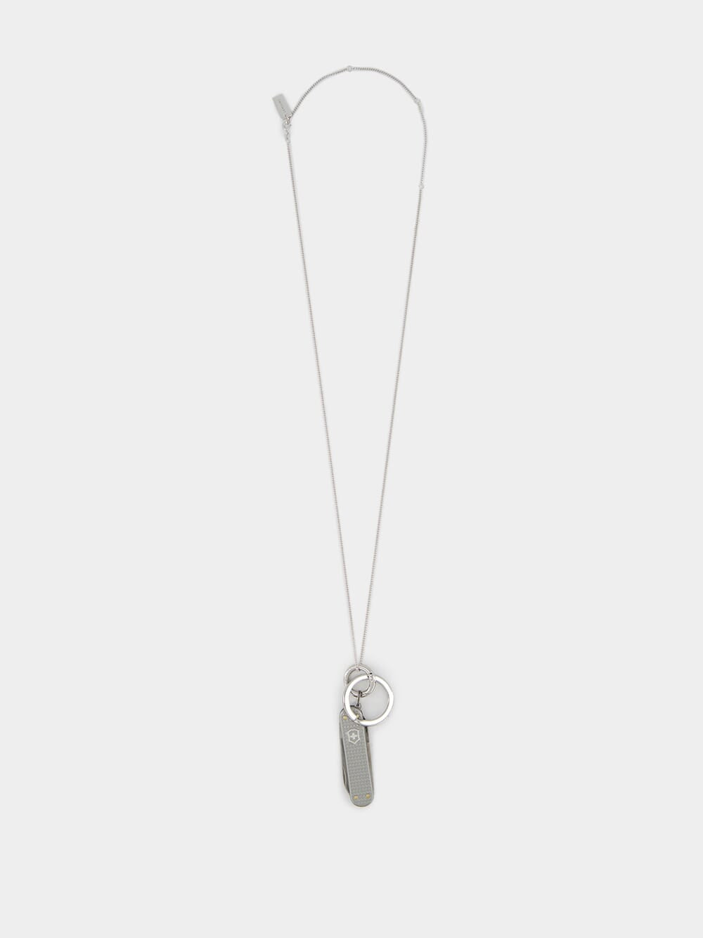 Mini Swiss Knife Necklace in Silver