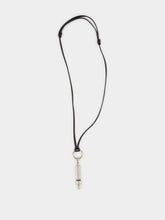 Lemaire Silver ACME Whistle Leather Necklace
