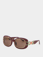 Casablanca Oval Laurel Burgundy Sunglasses