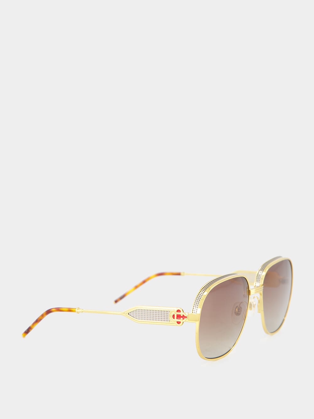 Gold-Tone Square Sunglasses