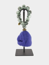 Studio Julia Atlas Blue and Grey Prayer Bead Artwork