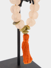Studio Julia Atlas Pink and Orange Prayer Bead Artwork