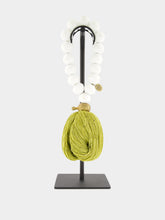 Studio Julia Atlas White and Chartreuse Prayer Bead Artwork