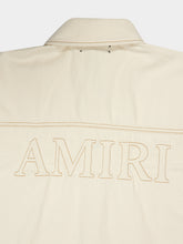 Amiri Ecru Embroidered Denim Shirt