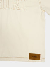 Amiri Ecru Embroidered Denim Shirt