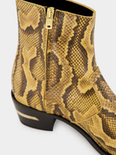 Amiri Brown Python-Embossed Ryder Boots