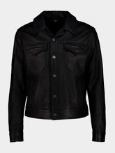 Amiri Black Vintage-Cut Leather Blouson