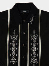 Amiri Black MA Paneled Knit Shirt