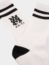 Amiri White and Black MA Core Logo Socks