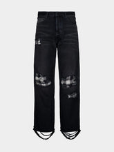 Amiri Flannel Repair Baggy Jeans