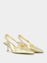 Jimmy Choo Gold Amel Slingback Pumps