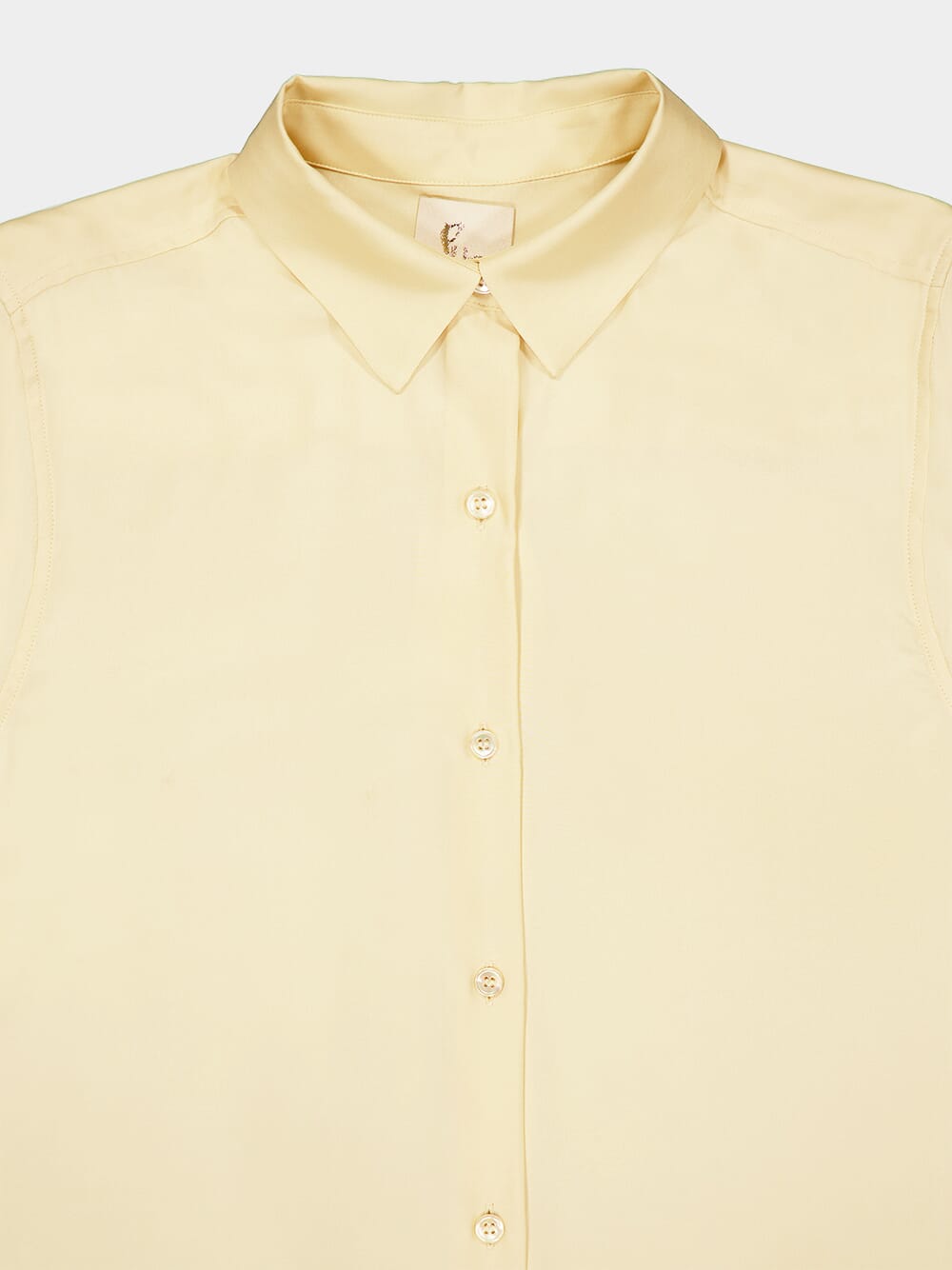 Ametista Beige Silk Satin Matte Shirt