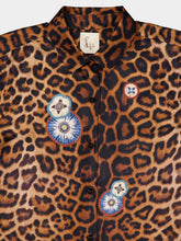 Paula Ametista Junglito Print Silk Shirt