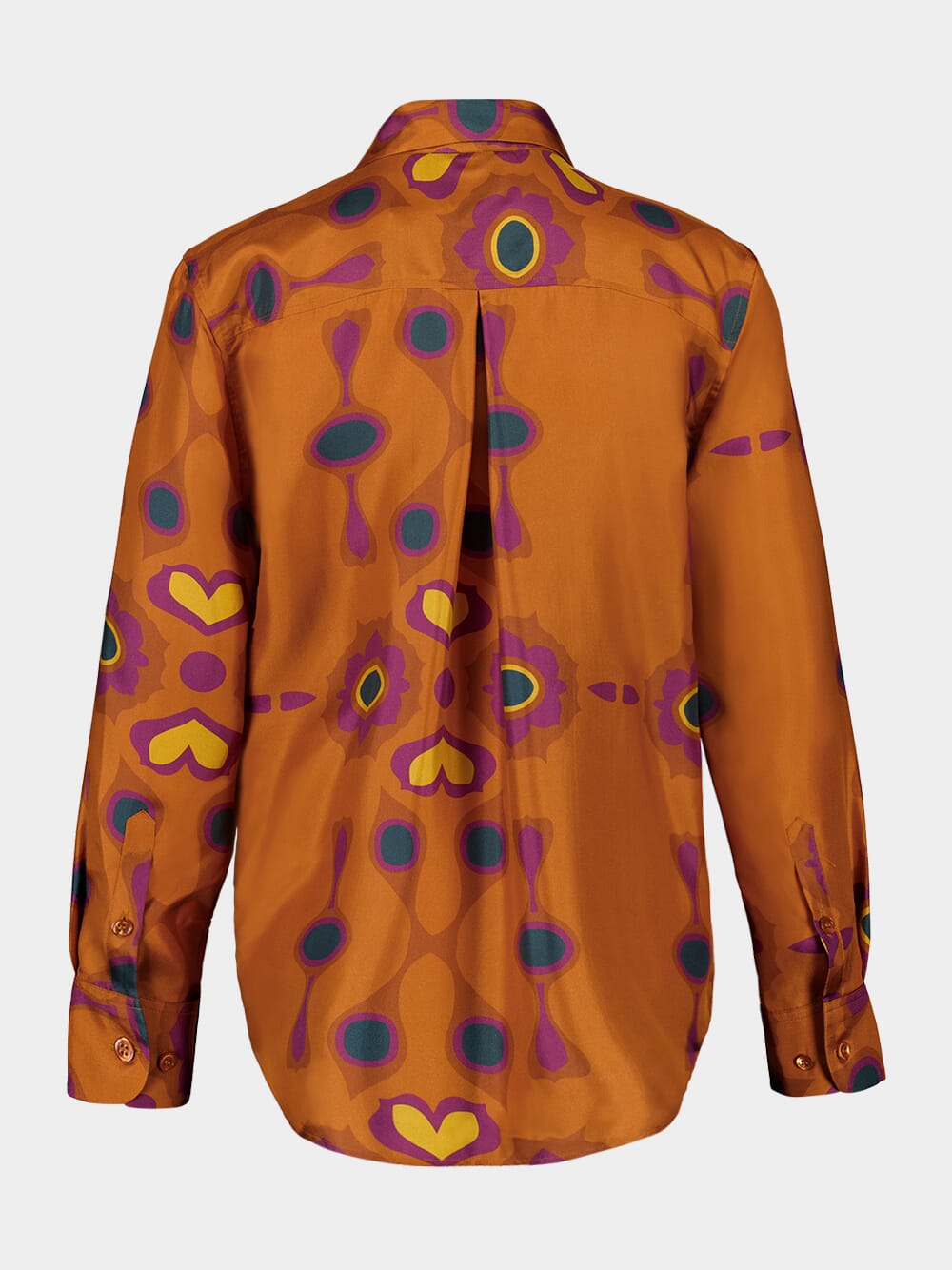 Ametista Hawaii Flower Printed Silk Twill Shirt