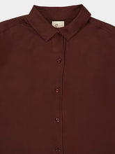 Paula Ametista Coffee Bean Silk Shirt