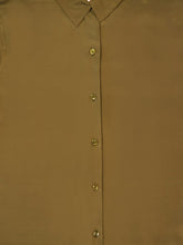 Paula Ametista Fir Green Silk Shirt