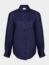 Paula Ametista Peacoat Silk Twill Shirt