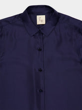 Paula Ametista Peacoat Silk Twill Shirt