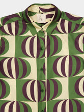 Paula Ametista Modernchess Printed Silk Twill Shirt