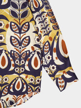 Paula Ametista Wonderland Printed Silk Twill Shirt